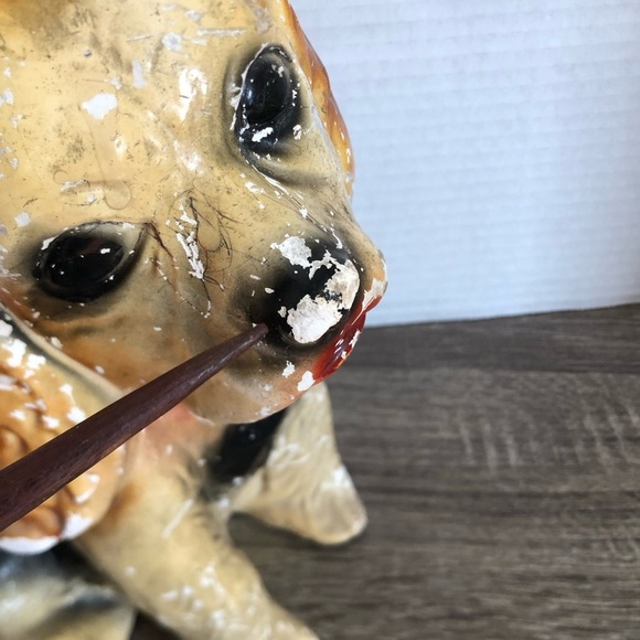 Vtg Carnival Chalkware Dog Statue - Picture 14 of 16